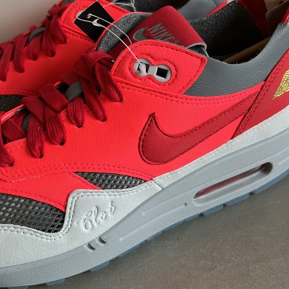 Nike Air Max 1 CLOT Kiss of Death Solar Red Sneakers - Picture 9 of 12